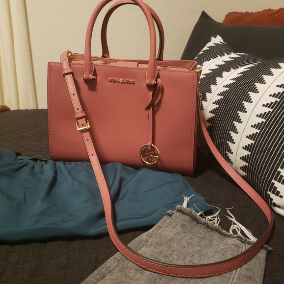 💋SOLD💋 Tulip Michael Kors Large Satchel - Picture 3 of 16